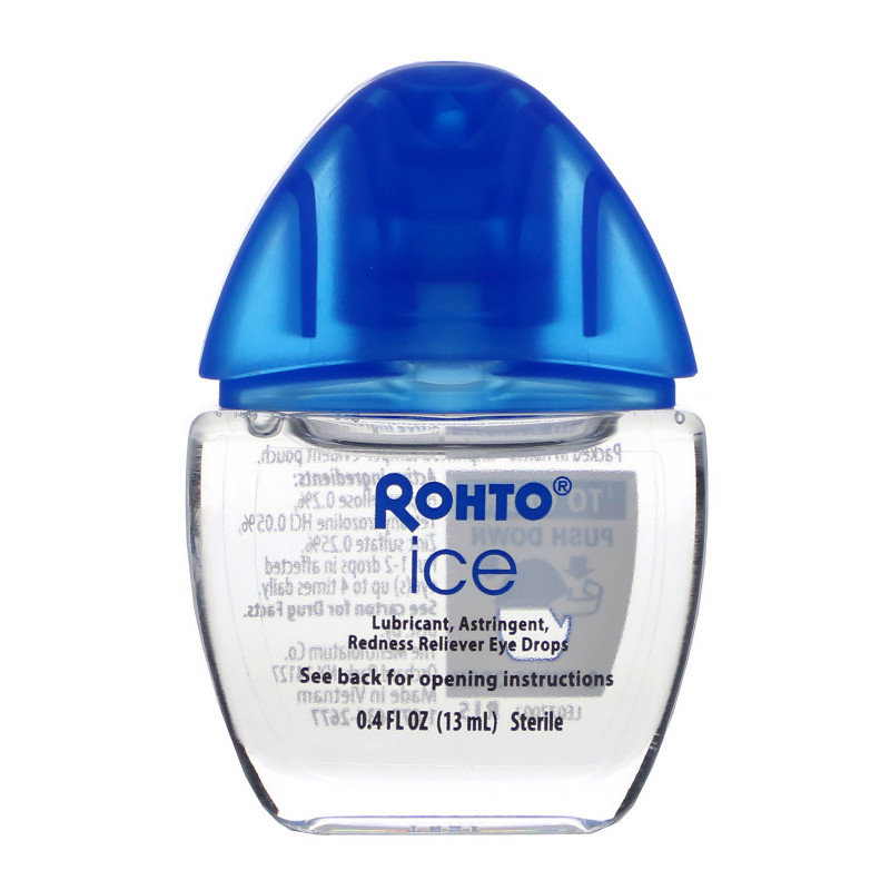 Rohto, Cooling Eye Drops, Ice, All-In-One, 0.4 fl oz (13 ml)