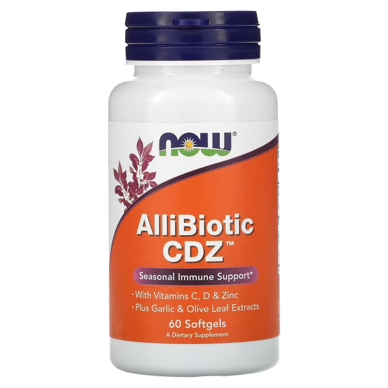 NOW Foods, AlliBiotic CDZ, Seasonal Immune Support, 60 Softgels