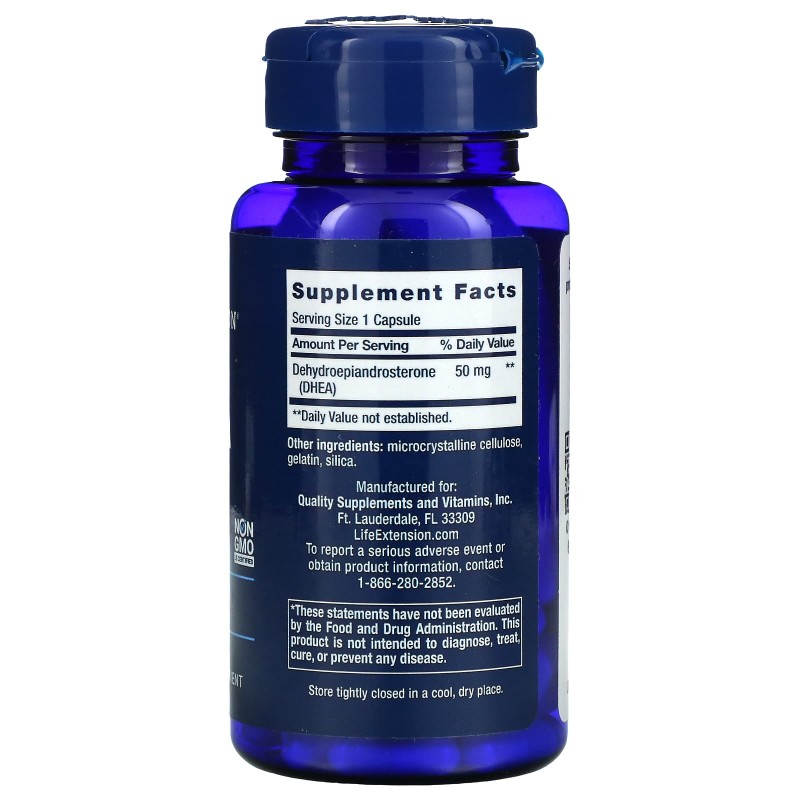 Life Extension DHEA (дегидроэпиандростерон ) 50 мг 60 капсул