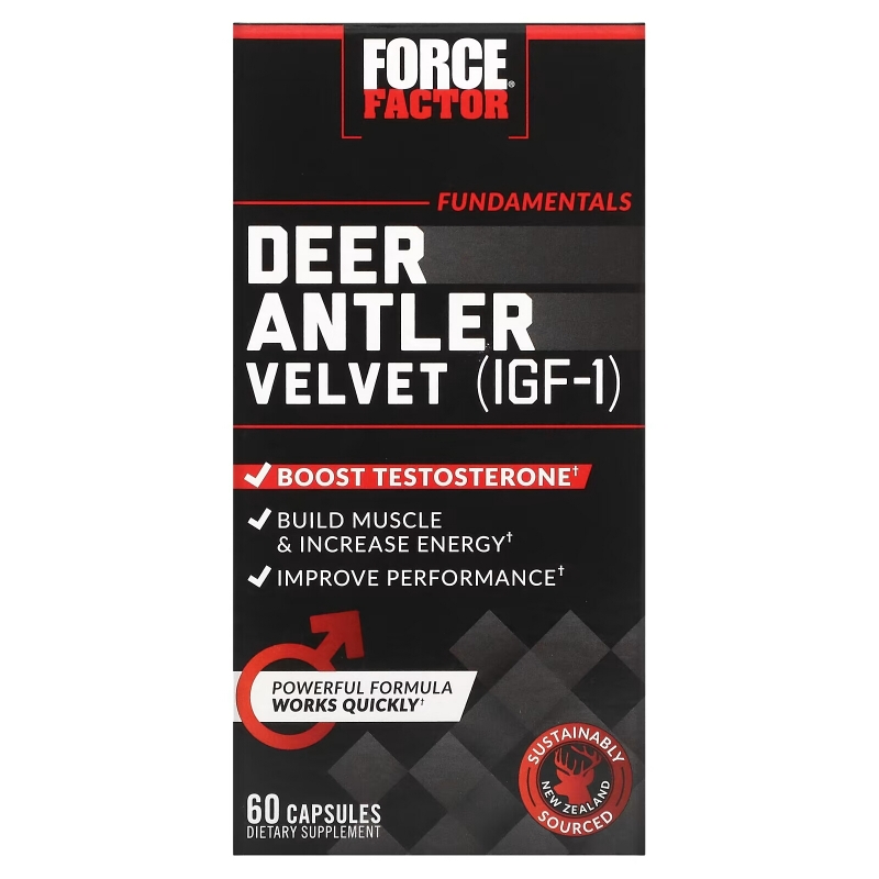 Force Factor, Deer Antler Velvet (IGF-1), 60 Capsules