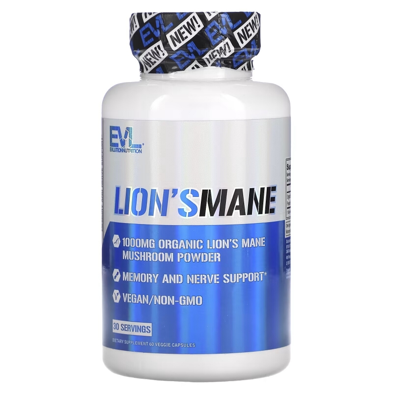 EVLution Nutrition, Lion's Mane, 60 Veggie Capsules