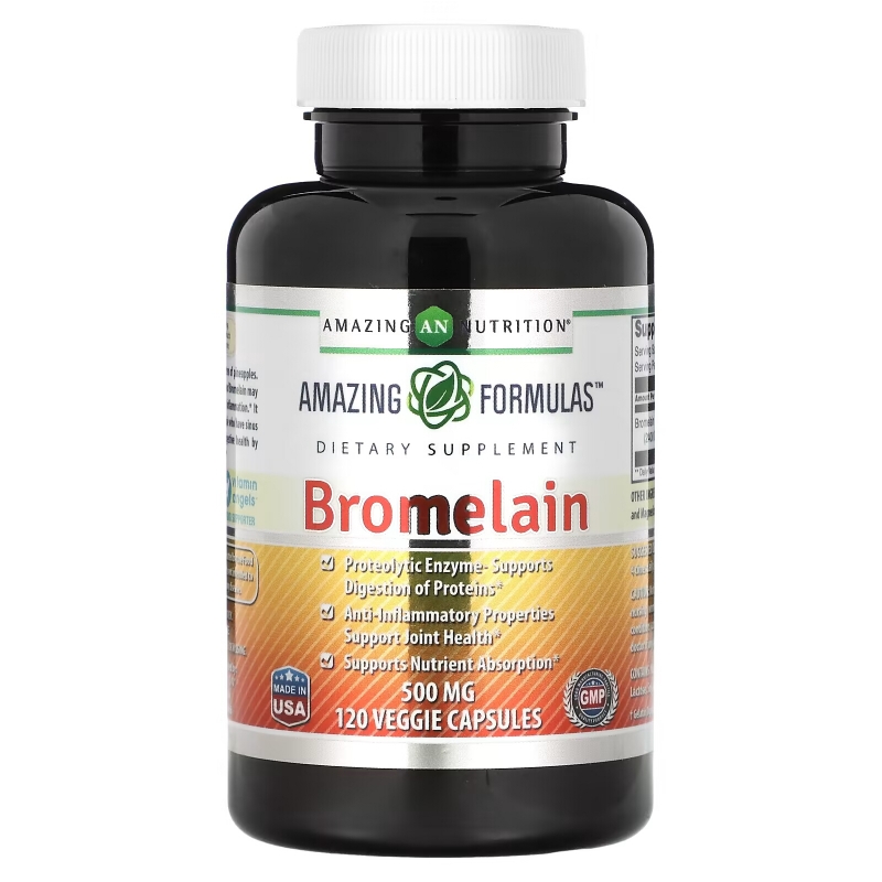 Amazing Nutrition, Bromelain, 500 mg, 120 Veggie Capsules