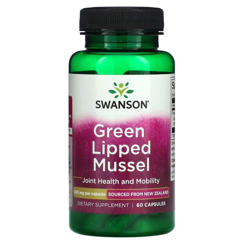 Swanson, Green Lipped Mussel, 500 mg, 60 Capsules