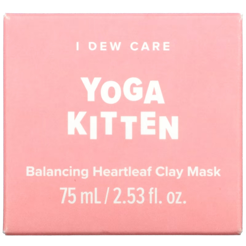 I Dew Care, Yoga Kitten, Balancing Heartleaf Clay Beauty Mask, 2.53 fl oz (75 ml)