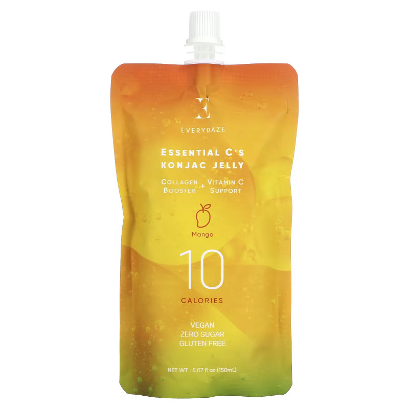 Everydaze, Essential C's Konjac Jelly, Mango, 5.07 fl oz (150 ml)