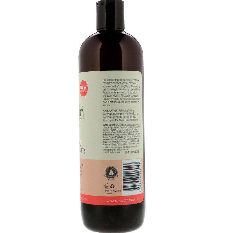 Sukin, Volumising Conditioner, Fine and Limp Hair, 16.9 fl oz (500 ml)